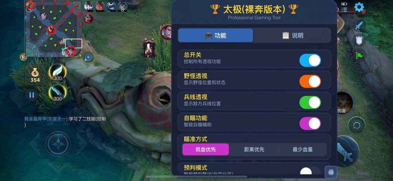 王者荣耀  太极容器直装 带自瞄功能  稳定无异常